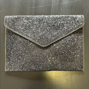 Rebecca Minkoff Sparkly Black Envelope Clutch